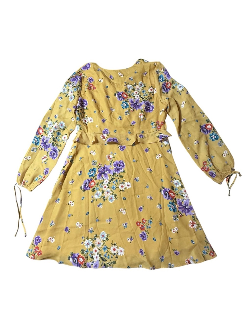 Ella Moon Women's Large V-Neck Tiered Ruffle Babydoll Knee Length Floral - Picture 3 of 3